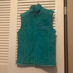 Patagonia fleece vest, M, teal